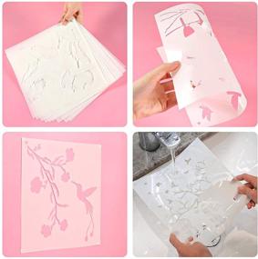 img 2 attached to 🐦 YASUOA Bird Stencils: 9 Pieces of Reusable Flying Birds Stencils for Painting Walls, DIY Nature Home Decor and Wood Signs