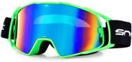 🔍 green mx goggles - adult motocross goggles with windproof, dustproof, and uv protection for dirt bikes logo