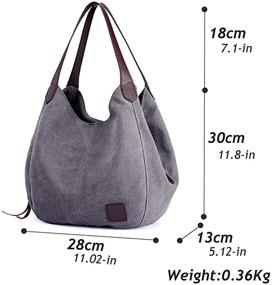 img 2 attached to 👜 TCHH DayUp Women's Multi-Pocket Handbags Shoulder Shopper with Matching Wallets