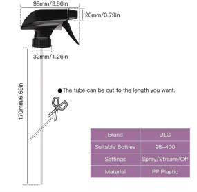 img 2 attached to ULG Mist Spray & Stream Sprayer Replacement Trigger Tops: Fits Boston Round Bottles (2-Pack)