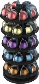 img 3 attached to Rotary Coffee Pod Capsules Carousel Holder Organizer - Compatible with 40 Nespresso Vertuoline Capsules (Black)