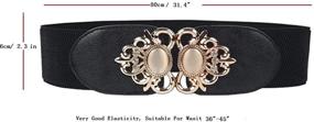 img 1 attached to 👗 Wide Elastic Stretch Waist Belts for Dresses - Swtddy 3 Pack: A Vintage Touch!