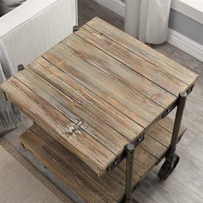 img 2 attached to FirsTime &amp; Co. Stonewash Bridgeport Industrial Wood End Table, Dimensions: 21 x 22.75 x 24 inches