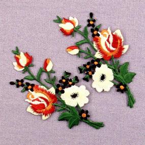 img 2 attached to Flowers Bouquet Embroidered Floral Applique