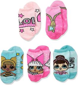 img 4 attached to 🧦 Playful and Fashionable: LOL Surprise! Girls 5 Pack No Show Socks for Active Kids