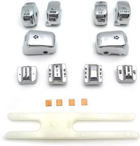 img 4 attached to High-Quality Motorcycle Chrome Hand Controls Switch Housing Buttons Caps Cover for Harley Touring 1996-2013 FLHTCU/FLHTK/FLTR/FLTRU and 2009-2013 FLHTCUTG