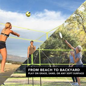 img 2 attached to 🏐 Multipurpose Triumph Sports 4 Square Volleyball/Badminton/Pickleball Combo Set with Included Accessories – Multiple Styles to Choose From