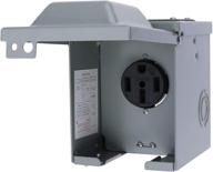 🔌 aa ignition 50 amp 125/250 volt power outlet box - lockable enclosure for rv, campers, travel trailer, motorhome, electric car, generator - weatherproof nema 14-50r receptacle panel logo