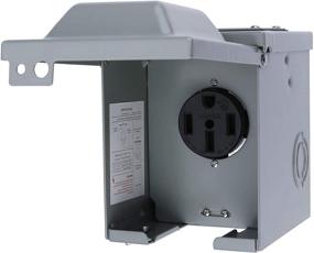 img 4 attached to 🔌 AA Ignition 50 Amp 125/250 Volt Power Outlet Box - Lockable Enclosure for RV, Campers, Travel Trailer, Motorhome, Electric Car, Generator - Weatherproof NEMA 14-50R Receptacle Panel
