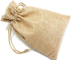 img 1 attached to 🎁 AKLVBL 24 Pack Mixed Color Burlap Favor Gift Bags - Ideal for Gifts and Wedding Party, Small Linen Jewelry Pouches with Drawstring