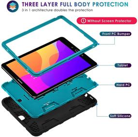 img 2 attached to 📱 Shockproof Rugged Armor Full-Body Kickstand Protective Cover for Samsung Galaxy Tab S2 9.7” SM-T810/T813/T815 (2015) - Black & Blue