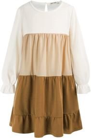 img 4 attached to GRACE KARIN Sleeve Ruffled White Pink Wine Girls' Clothing