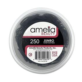 img 2 attached to Pack of 250 Jumbo Black Rubber Band Ponytail Holders for Efficient Hairstyling