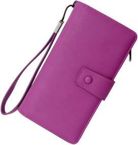 img 4 attached to 👛 Capacious Leather Wristlet Wallets for Women: Optimal Handbag & Wallet Combo with Wristlet Functionality