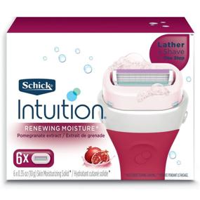 img 4 attached to 🌸 Schick Intuition Renewing Moisture Pomegranate Extract Razor Blade Refills for Women - Pack of 6