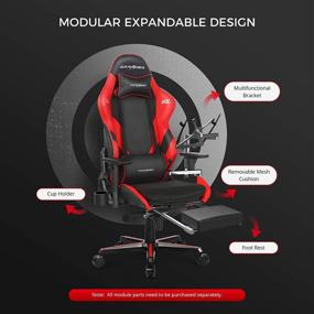 img 3 attached to 🪑 DXRacer G Series Module Ergonomic Office Executive Chair - 4D Metal Armrest, Replaceable Seat Cushion - Black and Red Standard Design