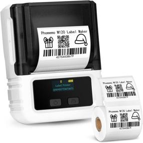 img 4 attached to Phomemo M120 Label Maker: 2 Inch Barcode Printer for Retail, QR Code, Mailing & Small Business - Compatible with Android & iOS System
