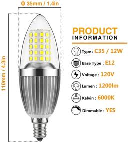 img 3 attached to GEZEE Candelabra Chandelier: Non-Dimmable LED, Energy-Efficient Equivalent Option