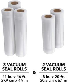 img 3 attached to 🛍️ FoodSaver Multipack Vacuum Seal Rolls: Custom-Sized BPA-Free Sealer Bags - 8" and 11" - Multi-Pack, Clear