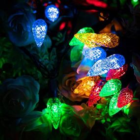 img 1 attached to AWQ 200LED 66 FT C6 Multicolor Christmas String Lights - Waterproof, Plug in Fairy Twinkle 🎄 Lights with 8 Modes, Timer Function - Ideal for Indoor Outdoor Wedding Party Christmas Decoration - Extendable