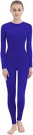 👖 versatile unisex spandex full body unitard with crew neck - footed/footless - long sleeve logo