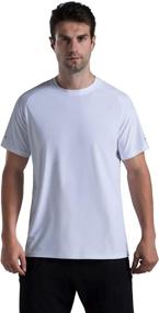 img 4 attached to Stay Cool and Dry with our Men's Ice Silk Running Shirts - UPF 50+, Quick Dry, Short Sleeve Athletic T-Shirts for Outdoor Workouts