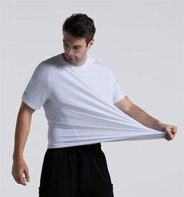 img 2 attached to Stay Cool and Dry with our Men's Ice Silk Running Shirts - UPF 50+, Quick Dry, Short Sleeve Athletic T-Shirts for Outdoor Workouts