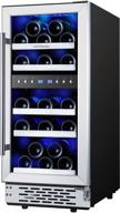 🍷 phiestina dual zone 15 inch wine cooler refrigerator - 29 bottle built-in or free-standing frost free compressor wine refrigerator with digital memory temperature control for white and red wines логотип