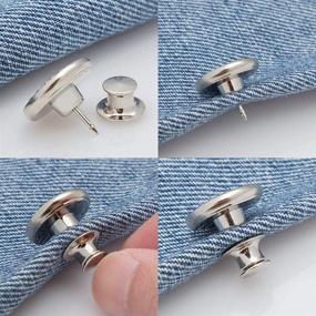 img 1 attached to 6PCS Perfect Fit Instant Button: Removable No Sew Jean Replacement Buttons for Quick Waist Adjustment on Any Pants!