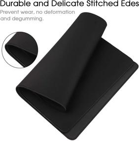 img 2 attached to HIHUHEN XXL Gaming Mouse Mat - Improved Precision and Speed - Large Mouse Pad for Stable Grip on Smooth Surfaces - Non-Slip Rubber Base - 31.5x15.7x0.12Inch - Black (80x40)