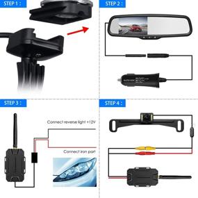img 2 attached to 🚗 Upgrade Your Ride with AUTO-VOX T1400: Wireless Backup Camera Kit for Easy Installation, No Wiring Hassles, No Interference, IP 68 Waterproof & Super Night Vision Rear View Camera for an OEM Look
