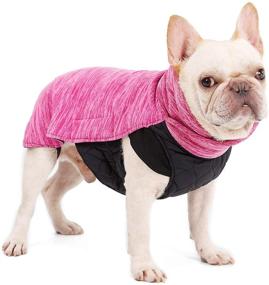 img 4 attached to 🐶 Fragralley Winter Dog Sweater Fleece Coat - Warm Neck Collar Pet Jacket, Cotton Lined Vest Windproof Outdoor Apparel for Small, Medium, and Large Dogs