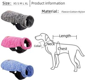 img 1 attached to 🐶 Fragralley Winter Dog Sweater Fleece Coat - Warm Neck Collar Pet Jacket, Cotton Lined Vest Windproof Outdoor Apparel for Small, Medium, and Large Dogs