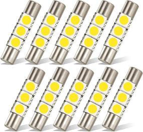 img 4 attached to 🚗 Partsam 29mm Festoon 5050 SMD LED Lights: Brighten Your Car Interior with White Vanity Mirror Sun Visor Lamp Bulbs (Pack of 10)