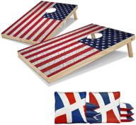 🌽 premium classic cornhole set: 8 bean bags, 2 premium boards - indoor/outdoor toss games логотип