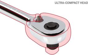 img 2 attached to TEKTON 3/8 Inch Drive Quick-Release Ratchet - 8 Inch Length, Model SRH11108