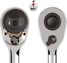 img 3 attached to TEKTON 3/8 Inch Drive Quick-Release Ratchet - 8 Inch Length, Model SRH11108