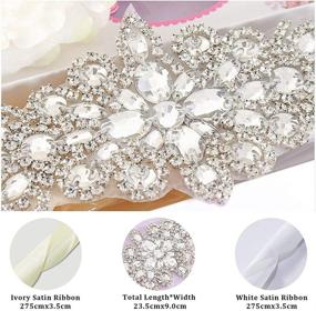 img 1 attached to 💎 Exquisite ParDecor Rhinestone Bridal Sash: Unforgettable Women's Accessory