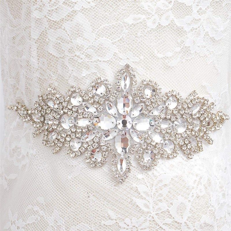 pardecor rhinestone decoration bridal sash women's accessories 标志