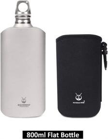 img 1 attached to 🏕️ SILVERANT Ultralight Titanium 800ml/27 fl oz Outdoor Camping Hiking Sports Water Bottle - Leakproof with Insulating Thermal Sleeve and Clip Loop Cap