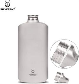 img 3 attached to 🏕️ SILVERANT Ultralight Titanium 800ml/27 fl oz Outdoor Camping Hiking Sports Water Bottle - Leakproof with Insulating Thermal Sleeve and Clip Loop Cap