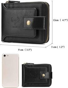 img 3 attached to 👜 Handcrafted Vintage Bifold Cowhide Leather Wallet: Timeless Style and Durability