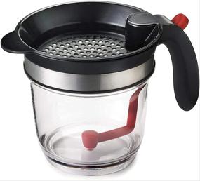 img 3 attached to 🥣 Improved Health Fat Separator - 4 Cup Gravy Strainer and 1L Grease Separator Cup with Bottom Release for Food Straining and Oil Separation