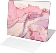 🎉 ksk kaishek macbook pro 13 inch case (2016-2021 release, touch bar, 2 in 1) model: a2338 m1 a2289 a2251 a2159 a1989 a1708 a1706 - pink golden marble design, hard plastic shell with rubber keyboard cover logo