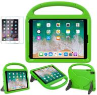 green suplik durable shockproof protective handle bumper stand cover with screen protector for ipad 9.7 inch 5th/6th generation - ideal case for kids - ipad 9.7 2018 2017 / air 1/2 / pro 9.7 logo