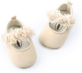 img 4 attached to ENERCAKE Soft Sole Floral Baby Girl Shoes - Newborn Infant Mary Jane Flats for Baptism Dresses