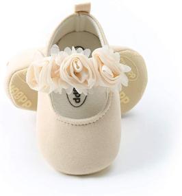 img 2 attached to ENERCAKE Soft Sole Floral Baby Girl Shoes - Newborn Infant Mary Jane Flats for Baptism Dresses