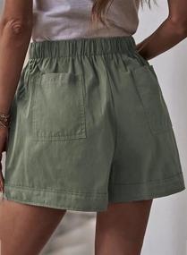 img 3 attached to Stay Comfy and Stylish with Dokotoo Womens Drawstring Casual Elastic Waist Pocketed Shorts