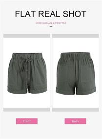 img 1 attached to Stay Comfy and Stylish with Dokotoo Womens Drawstring Casual Elastic Waist Pocketed Shorts