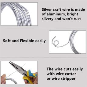 img 1 attached to 🌞 Sunmns 6 Rolls Silver Aluminum Wire: Perfect for DIY Craft Art Projects, Soft and Flexible Metal Iron Wire for Multiple Thicknesses (1mm, 1.5mm, 2mm, 3mm)